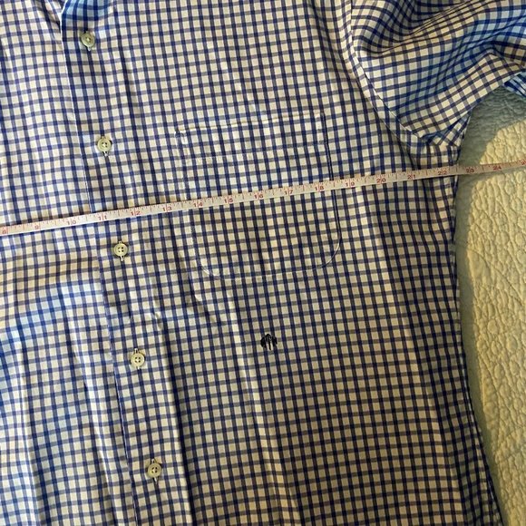 Brooks Brother's Blue Check Men's Dress Shirt with French Cuffs EUC - Picture 9 of 15